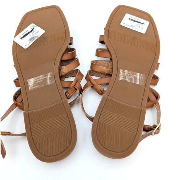 Nordstrom Rack Hugo Flat Sandal Slingback Women’s Leather Brown Size US10M - Picture 8 of 9